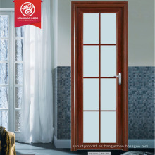 Precio bajo puerta del inodoro puerta del cristal precio oscilación diseño de puerta de aluminio